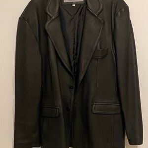 Mario Monetti Classic Black Leather Jacket, heavy coat, soft leather